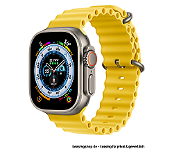 Apple Watch Ultra leasen, neues Design im Titangehäuse 49mm, Ocen Armband Gelb